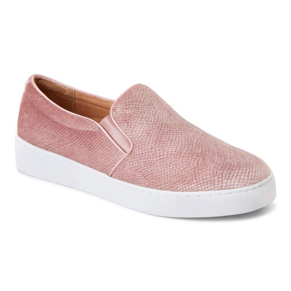 NEW Vionic Midi Holiday Velvet Slip-On Sneakers Blush Pink Women’s Size 6 Shoes
